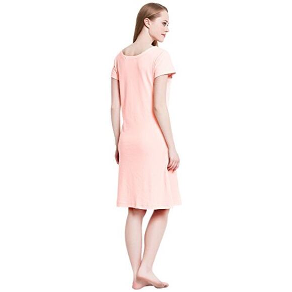 Alexander Del Rossa Sleep Gown Pink Large 100% Turkish Cotton Butter Soft - Picture 2 of 7